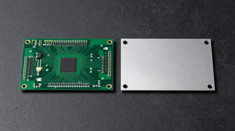 Comparison of two substrate types side-by-side in an industrial setting