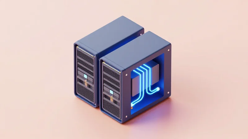 Isometric view of high-density base station hardware with heat dissipation paths