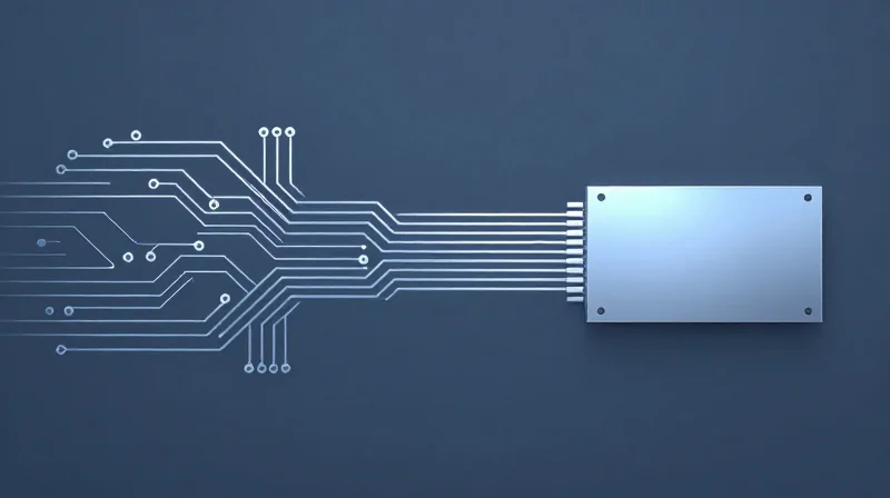 Conceptual visualization of a circuit prototype evolving into a structured mass-produced component