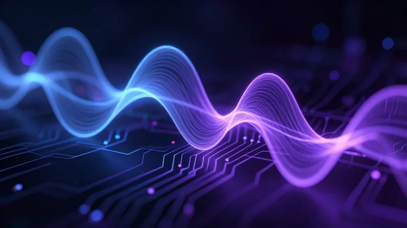 Visual representation of electromagnetic wave management on a PCB