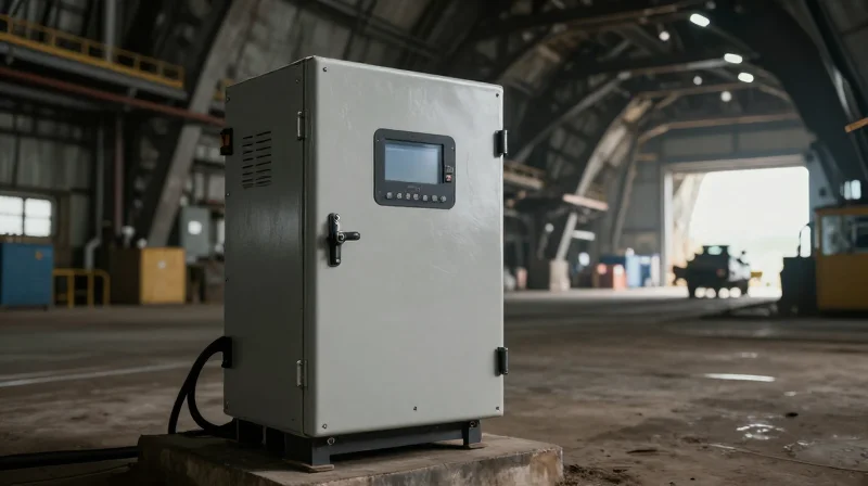 An industrial gateway installed in a large scale mining facility