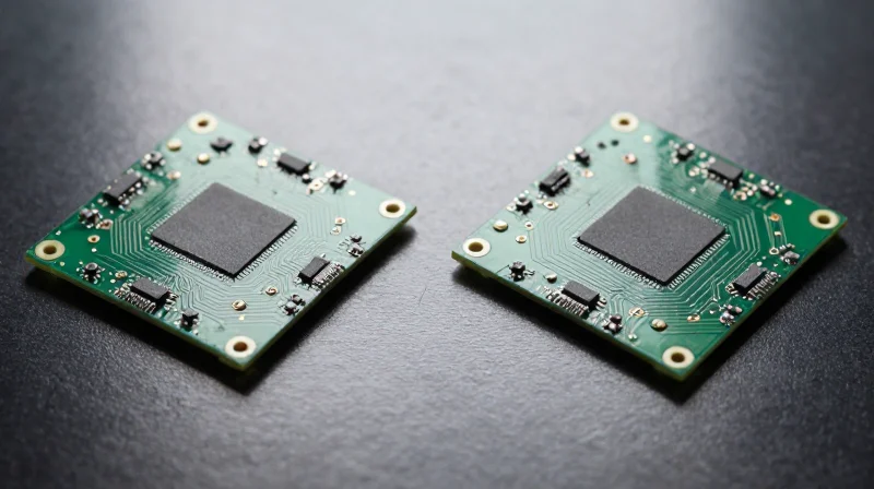 A visual comparison between two types of circuit boards, emphasizing manufacturing quality difference.
