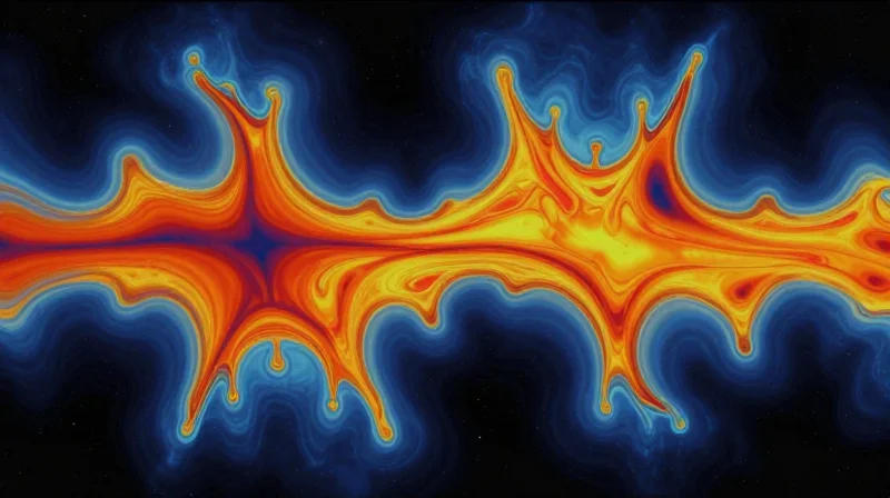 Visual representation of extreme thermal stress on satellite materials