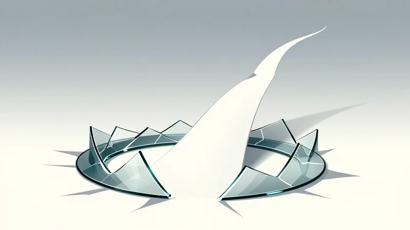 Surrealist illustration of a person overcoming a circular trap of failures