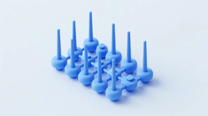 Isometric view of a modern 5G satellite antenna array architecture.