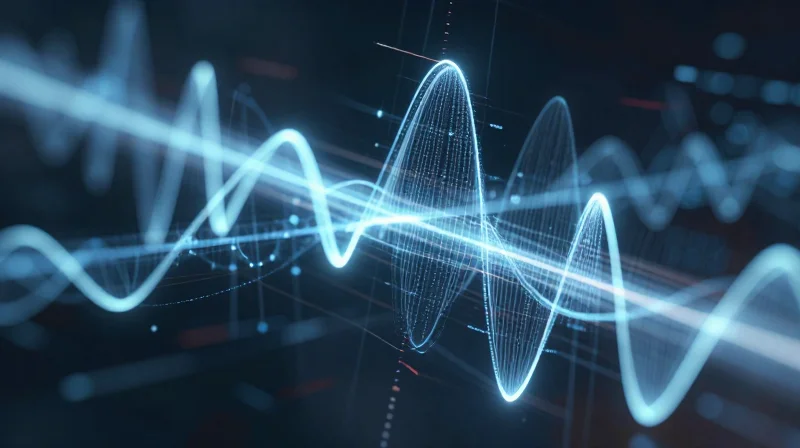 Abstract visualization of electromagnetic signal propagation at high frequencies