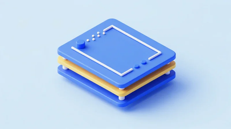 Isometric view of a via structure in a multi-layer PCB stack-up