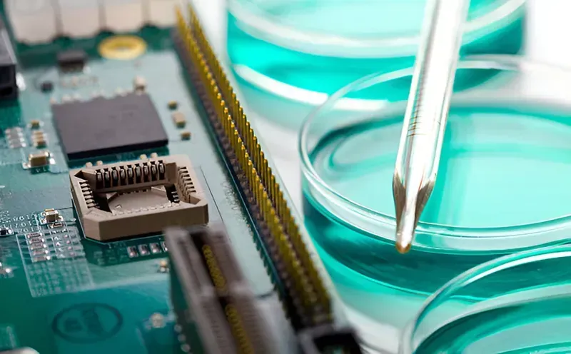 A close-up view of a specialized PCB board designed for medical devices