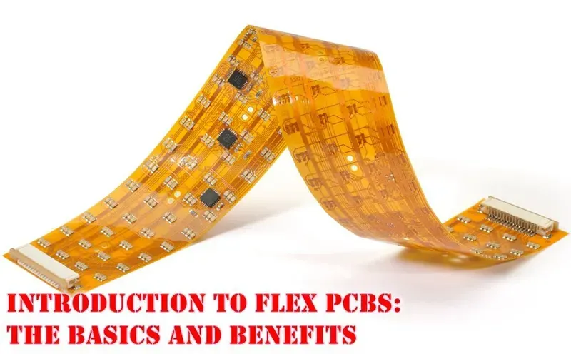 A close-up of a flexible PCB board