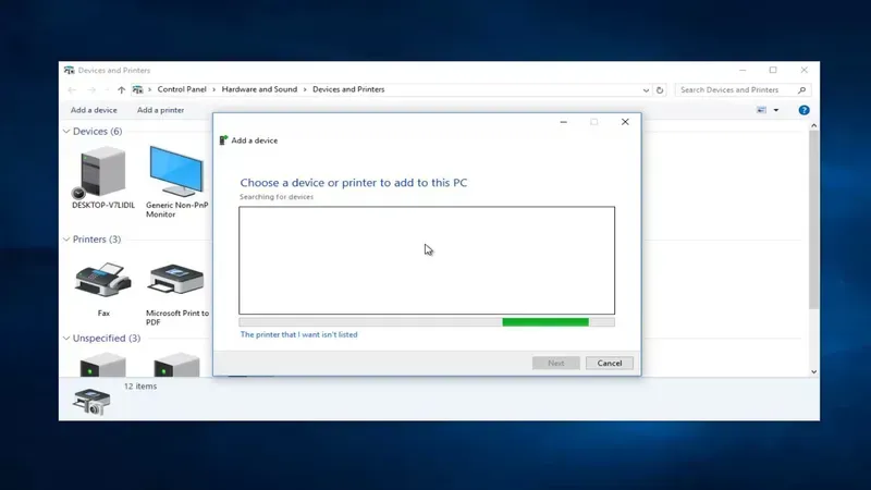 Installing printer driver on computer