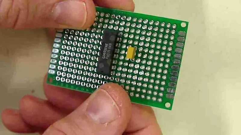 A sample PCB prototype