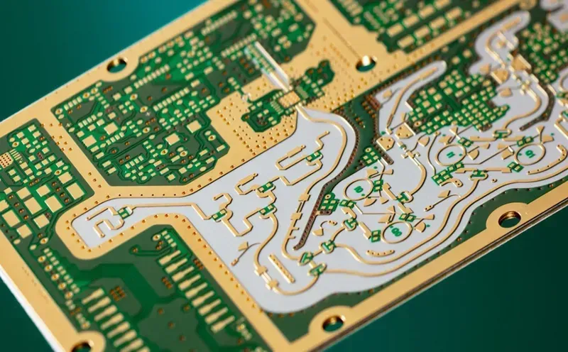 A radar PCB prototype board on a workbench