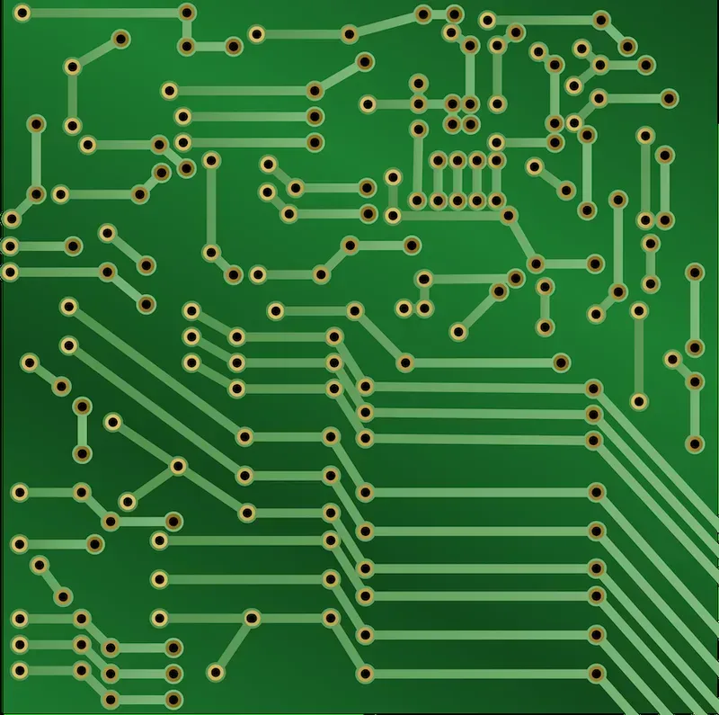 Engineer holding a PCB prototype