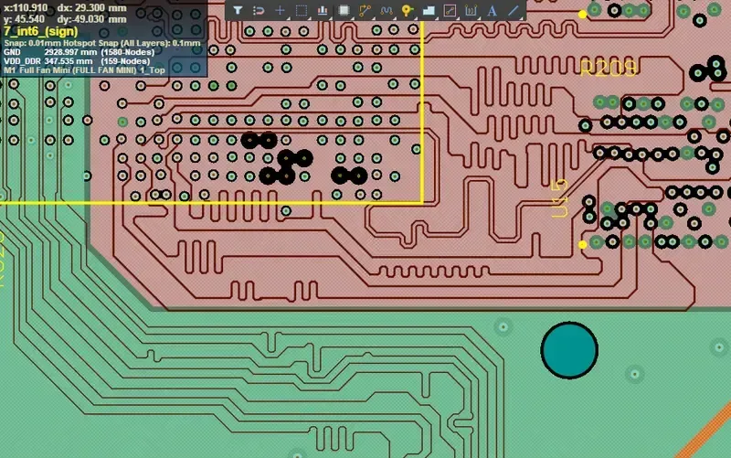 A high-speed PCB layout