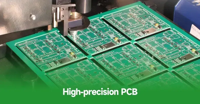 A close-up of high-precision components on a PCB.