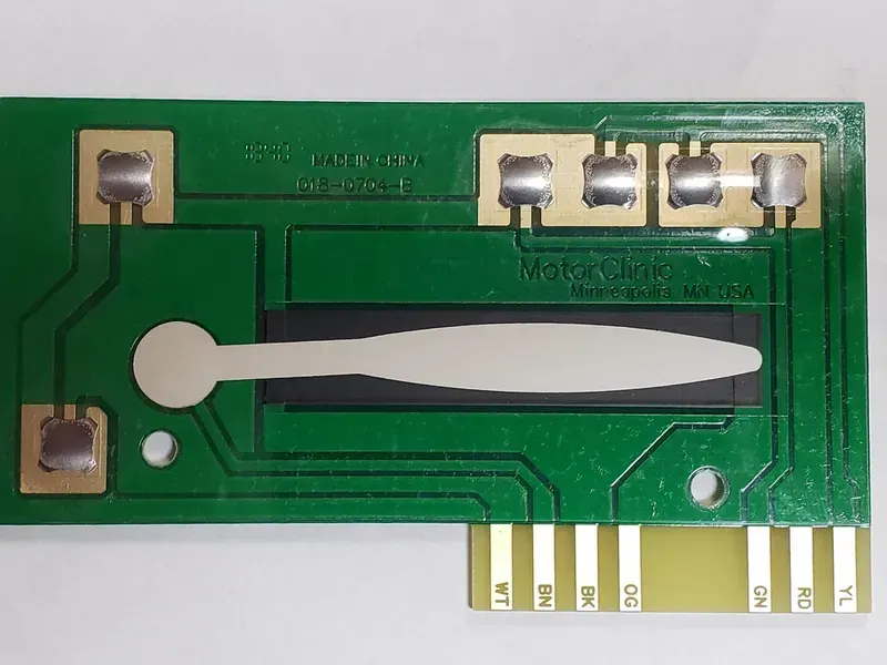 Close-up of a paddle wheel drive control board circuit
