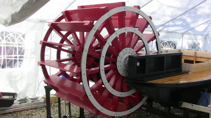 A real-world application of a paddle wheel drive system
