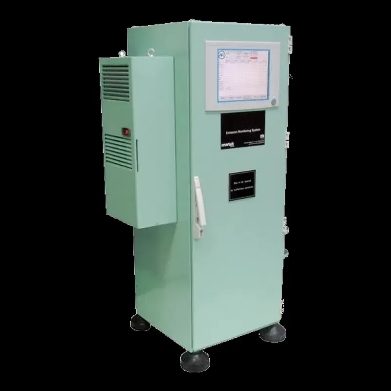 A ship with emission monitoring equipment