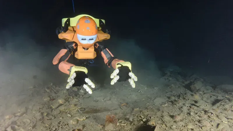 The actual underwater robot.