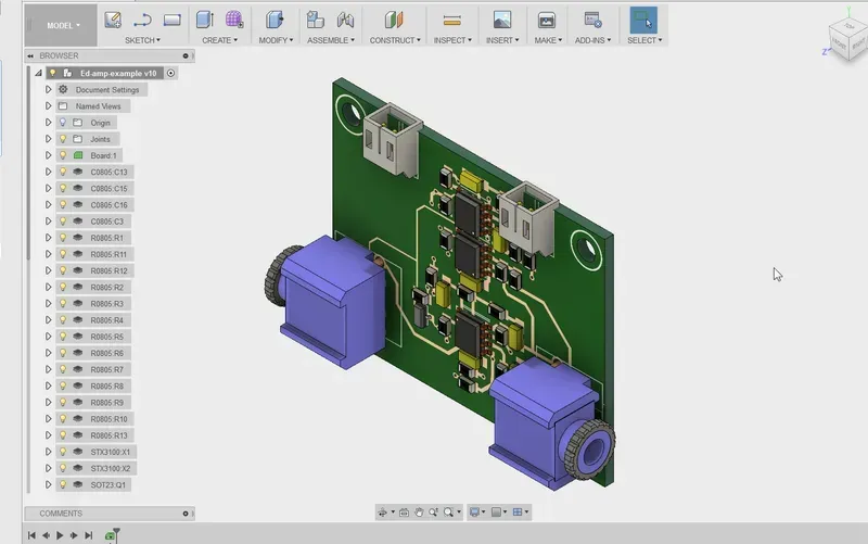 A screenshot of PCB design software interface.