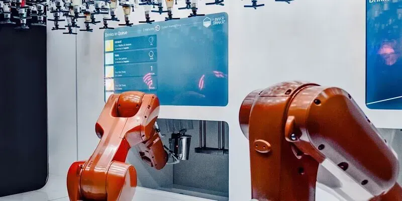 A robot undergoing rapid prototyping