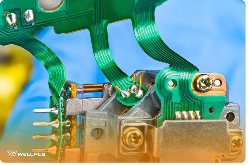 A close-up view of a rugged PCB material designed for harsh environments