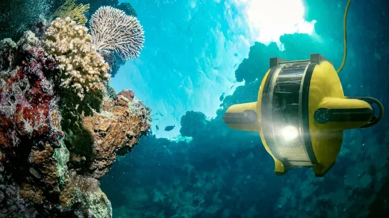 Image of a successful underwater robot project