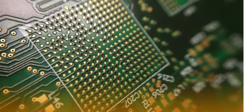 Close-up of PCB materials
