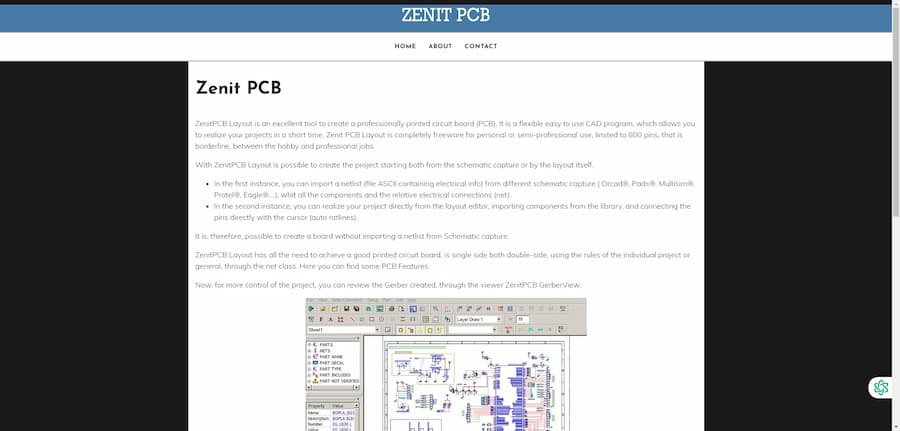 ZenitPCB - flexible and easy-to-use free PCB design software