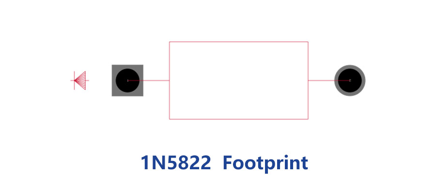 1N5822 Footprint