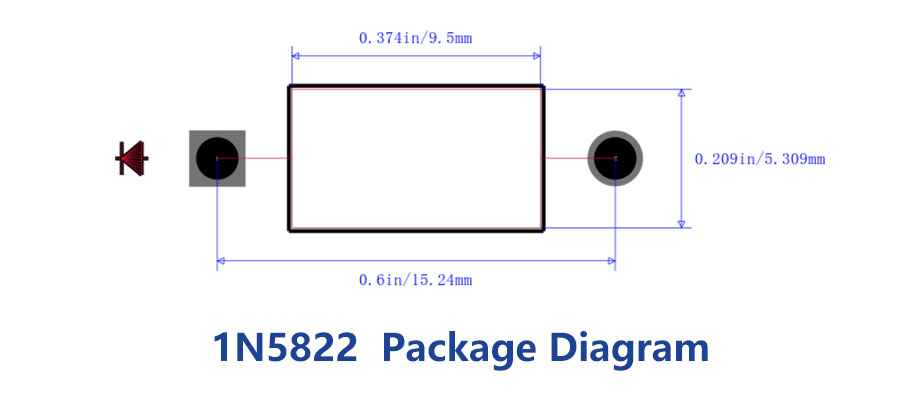 1N5822 Package Diagram