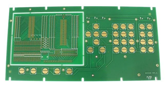 A close-up of a high-quality, finished PCB.