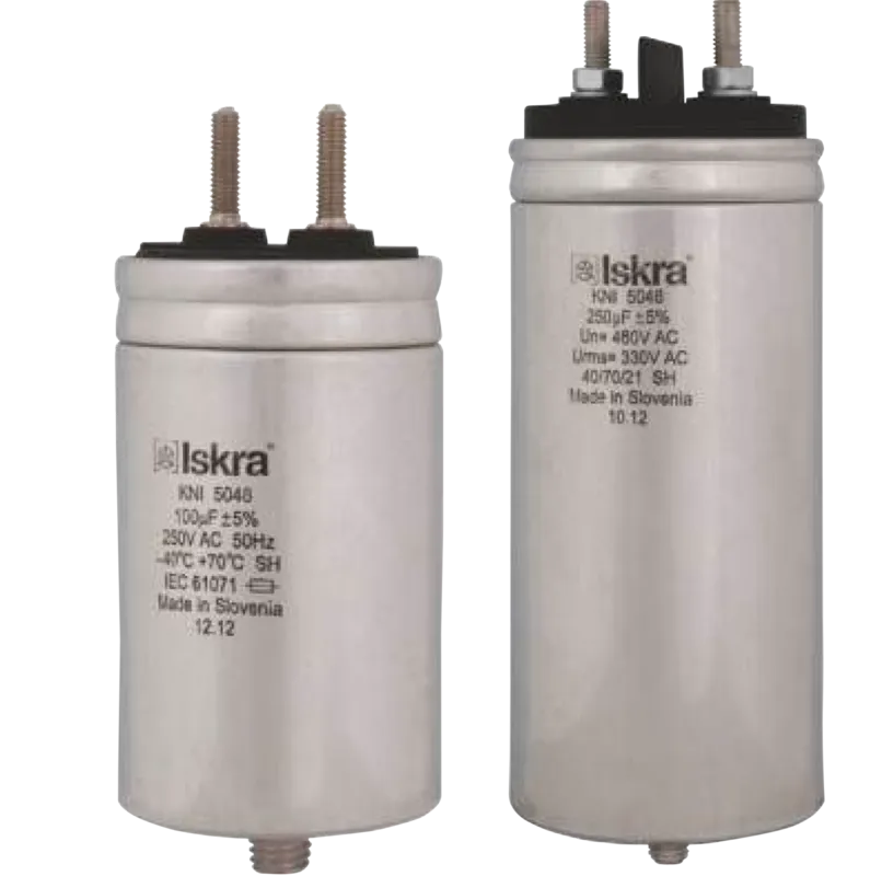 Various types of power capacitors.