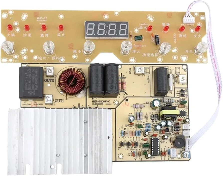 A collection of induction cooker circuit boards from various brands.