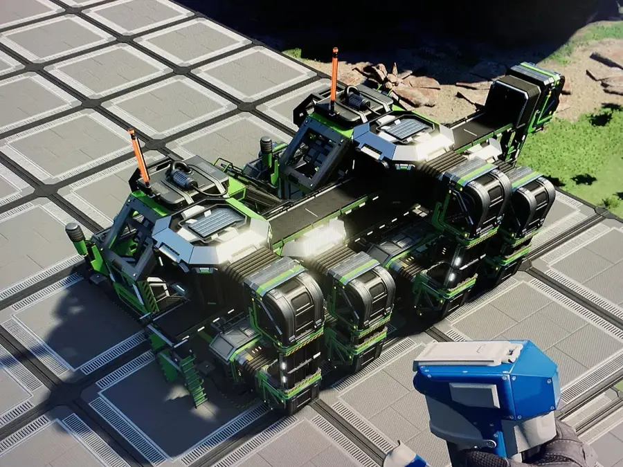 Satisfactory assembler machine in game.