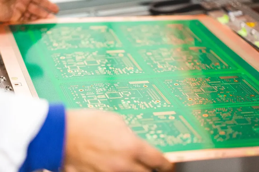 Samples of different materials used for making RF PCBs.