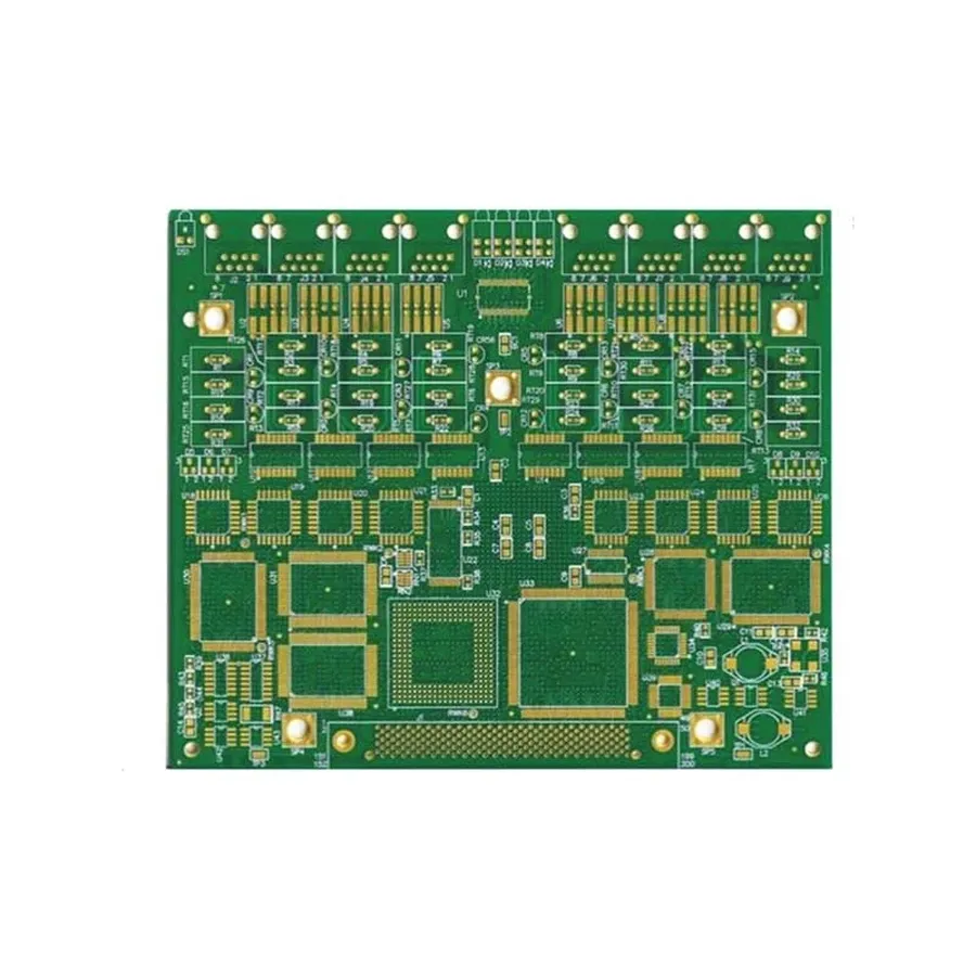 A cross-section of a multi-layer PCB board for mobile phones, showing different layers.
