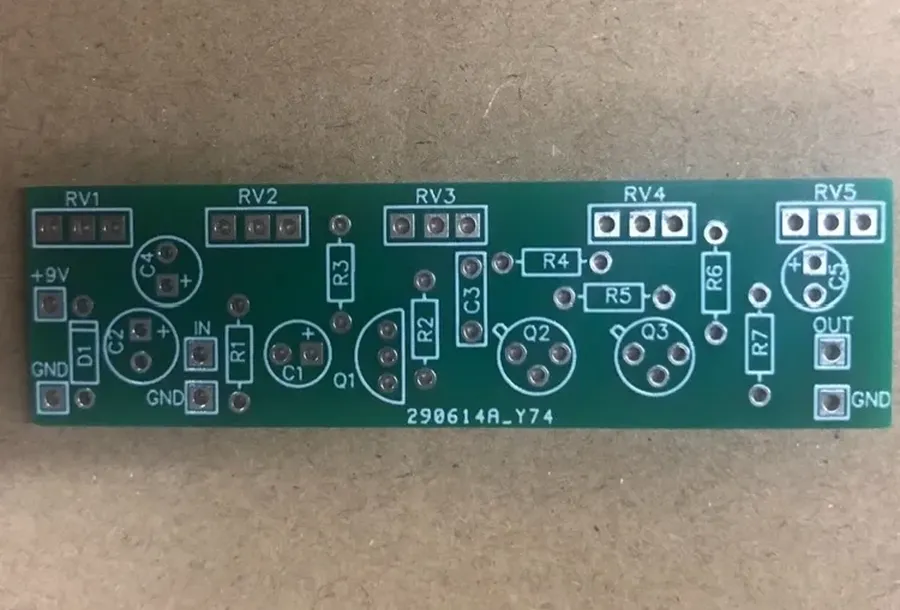 A compact version of the ZVex Fuzz Factory circuit board.