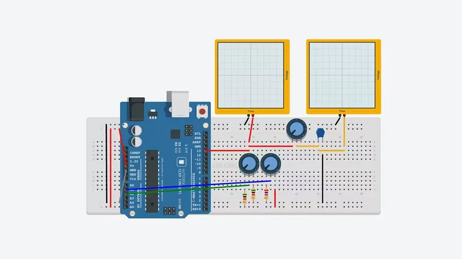 A computer screen displaying circuit design software.