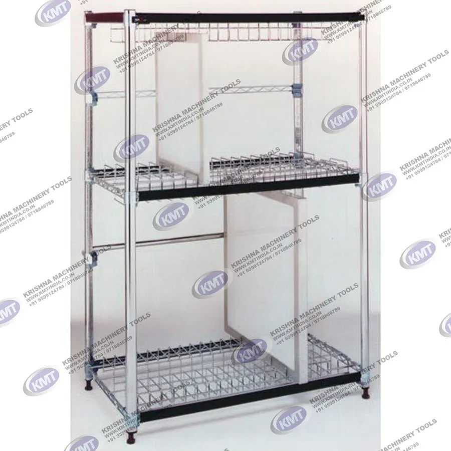 A organized storage cabinet of SMT stencils.