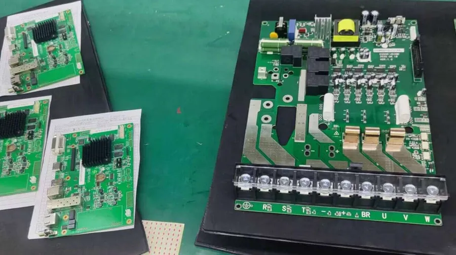 A view of stacked PCBs representing cost efficient PCB production.