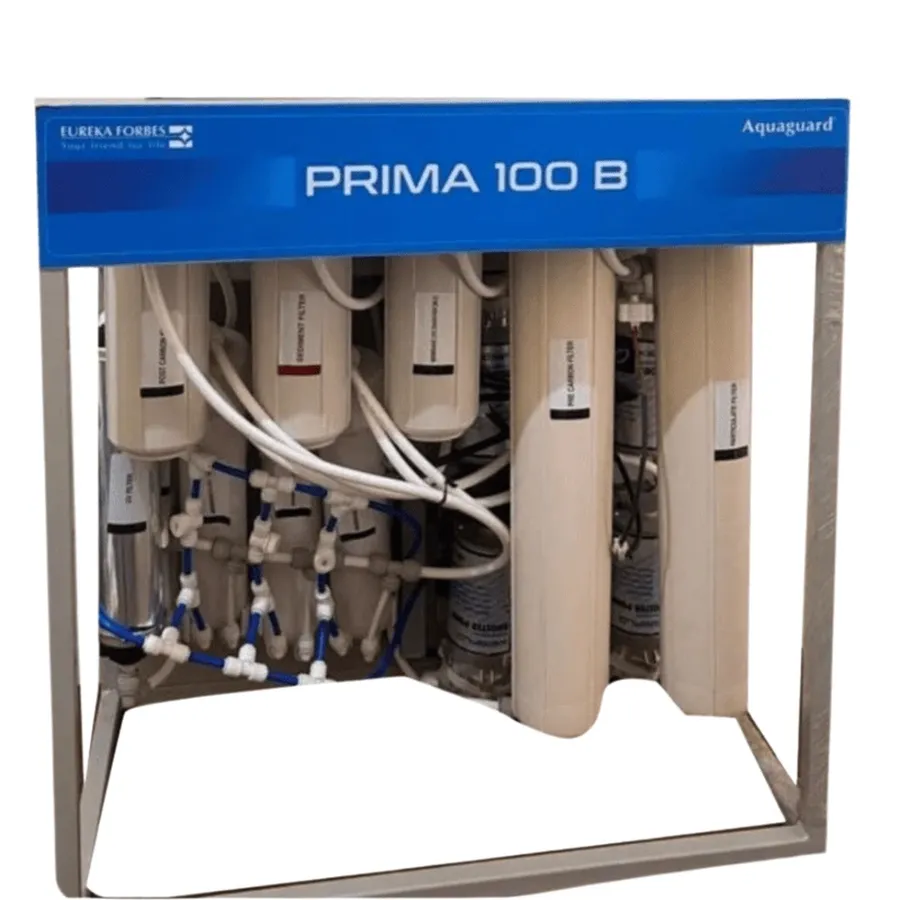 An internal view of an Aquaguard water purifier showing the components.