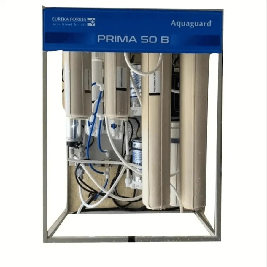 A retail shop displaying Aquaguard water purifiers.