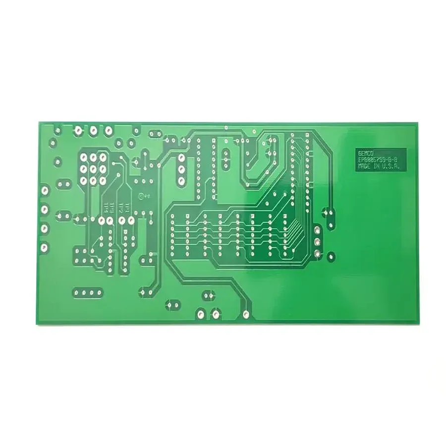 A comparison of a single-sided PCB and a double-sided PCB.