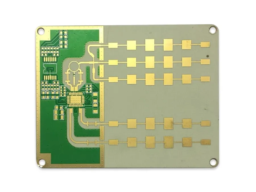 A sample of Rogers material used in microwave PCB fabrication.
