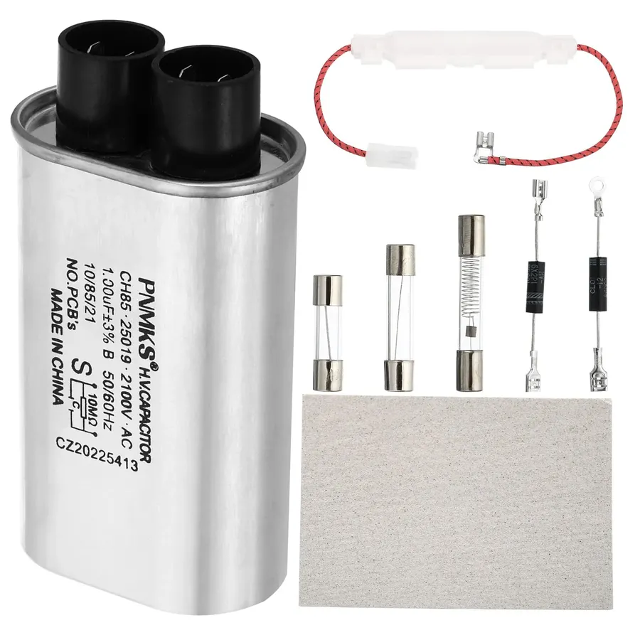 Microwave capacitors in their retail packaging.