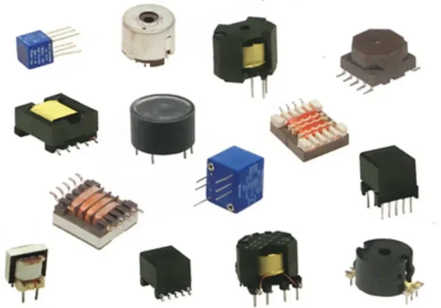 Various types of PCB transformers.
