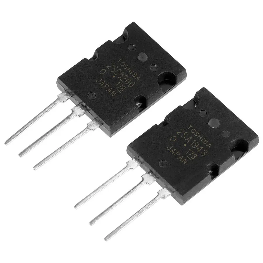 A close-up of a 2SA1943 transistor.