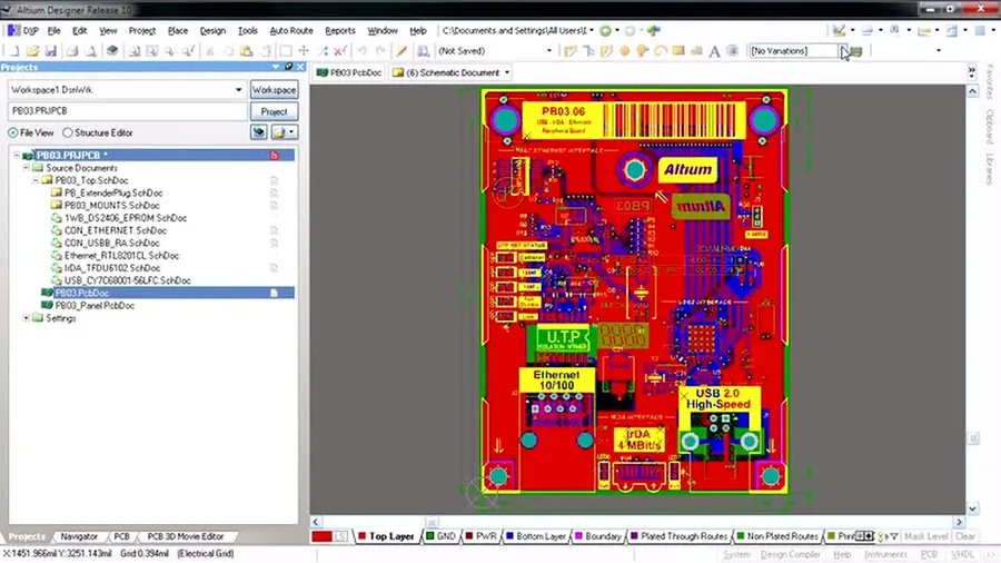 Close-up view of a PCB design software toolbar showing design tools.