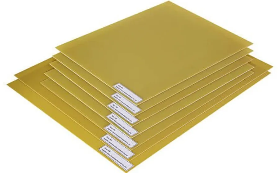 Sheets of various PCB materials.